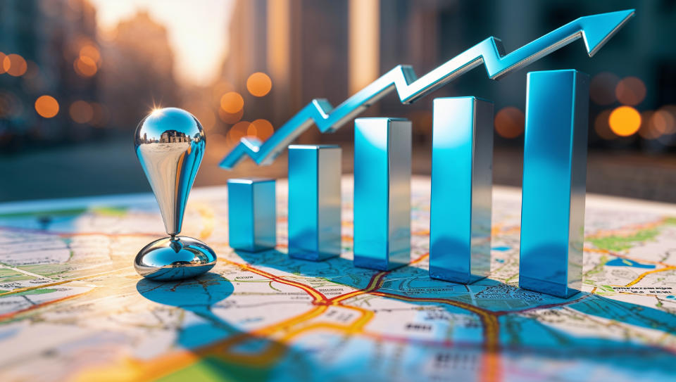 local seo graphical image representing success in local search.